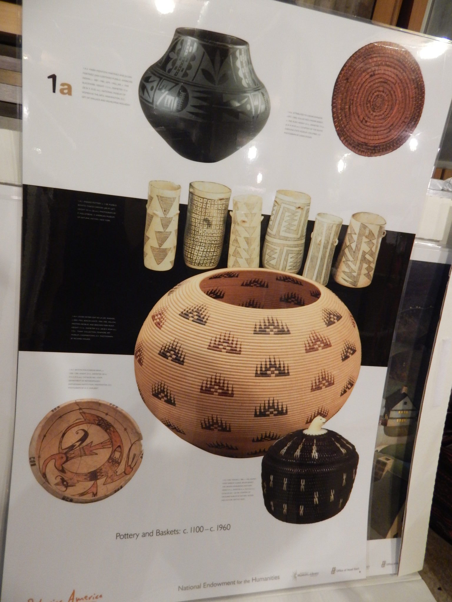 photo of Native American basketry and pottery, c.1100-1960